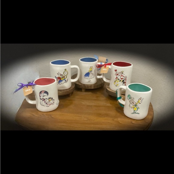 RAE DUNN ALICE IN WONDERLAND Character Mugs Set - Picture 1 of 7